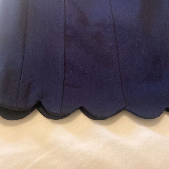Banana Republic - Scalloped Midi Dress - Navy - Size 6 NWT - Picture 2 of 11